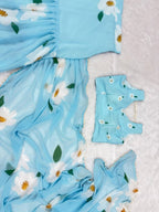 Ruffle Lehenga Saree with Attached Dupatta for Party Wear styling view