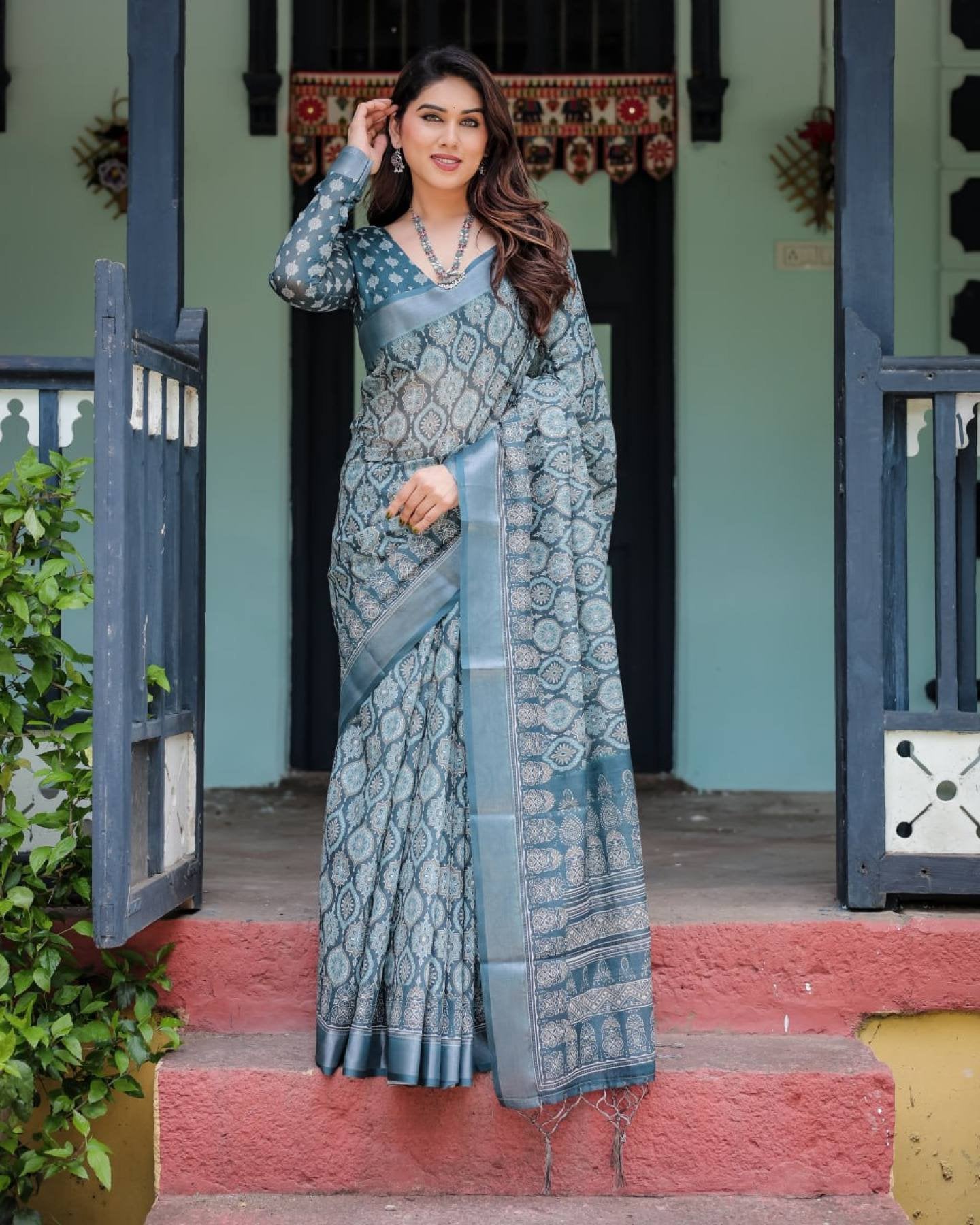 Cotton Saree - fabric texture close-up