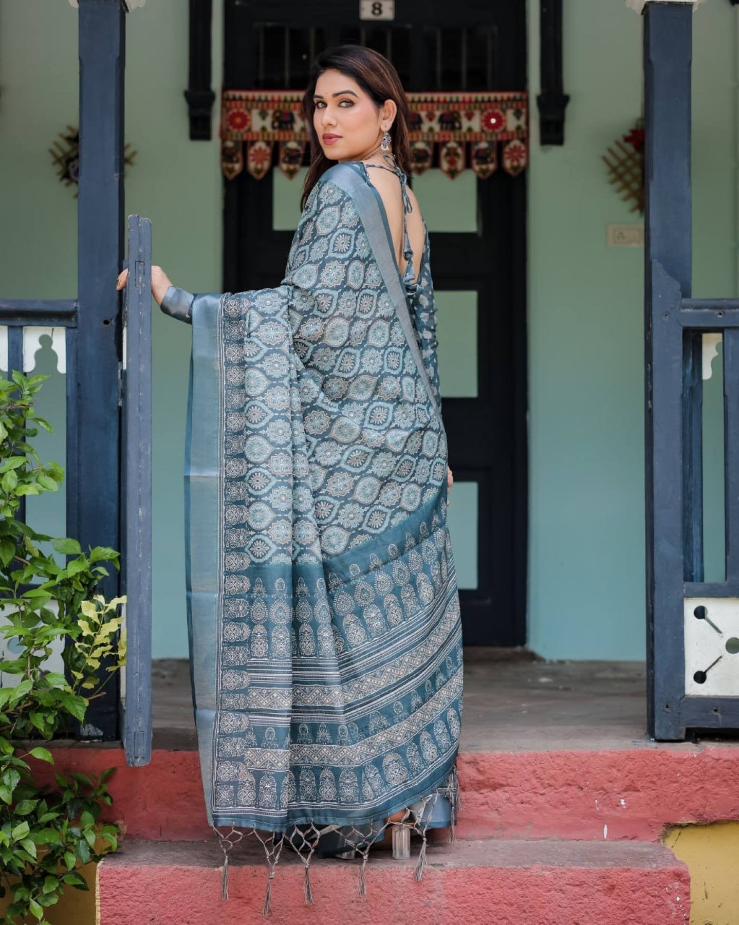 Cotton Saree - back view