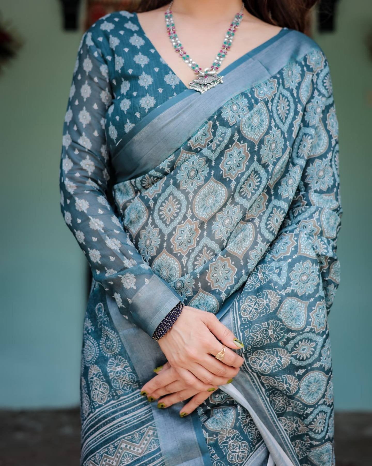 Cotton Saree - styling and accessories view
