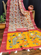 Cotton Saree - side drape view