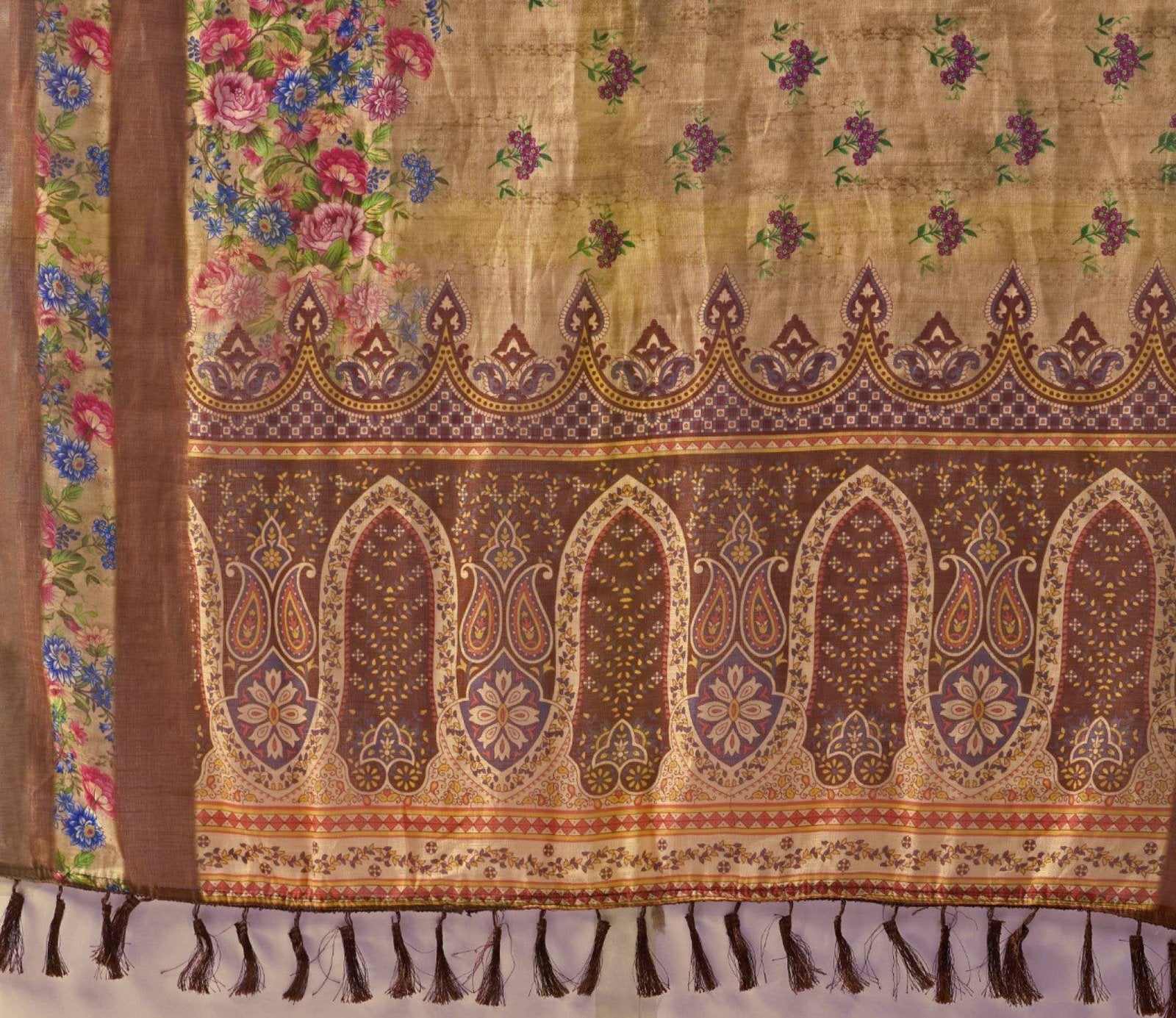 Cotton Saree - side drape view