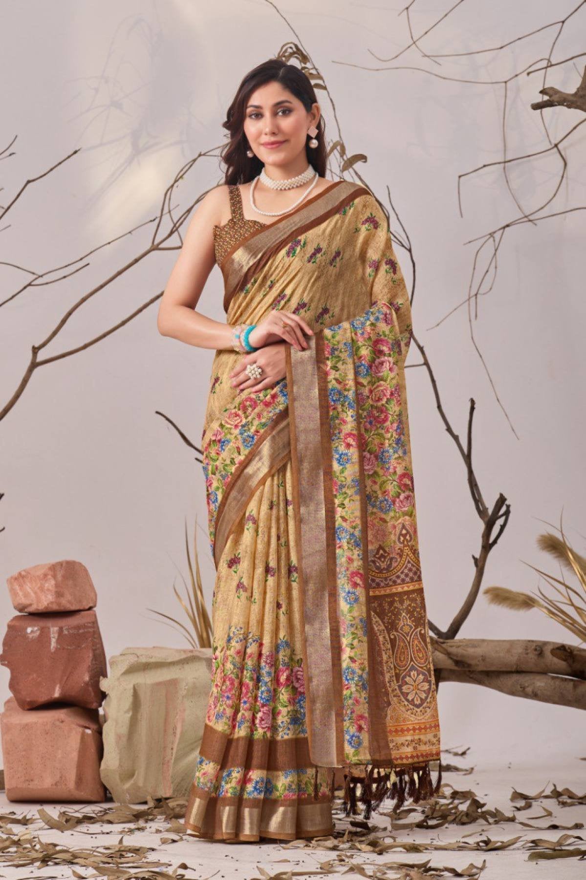Cotton Saree - fabric texture close-up