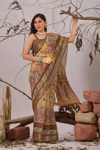 Cotton Saree - Print pallu design detail