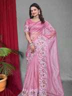 Net Saree for women - full front view | Snyvia