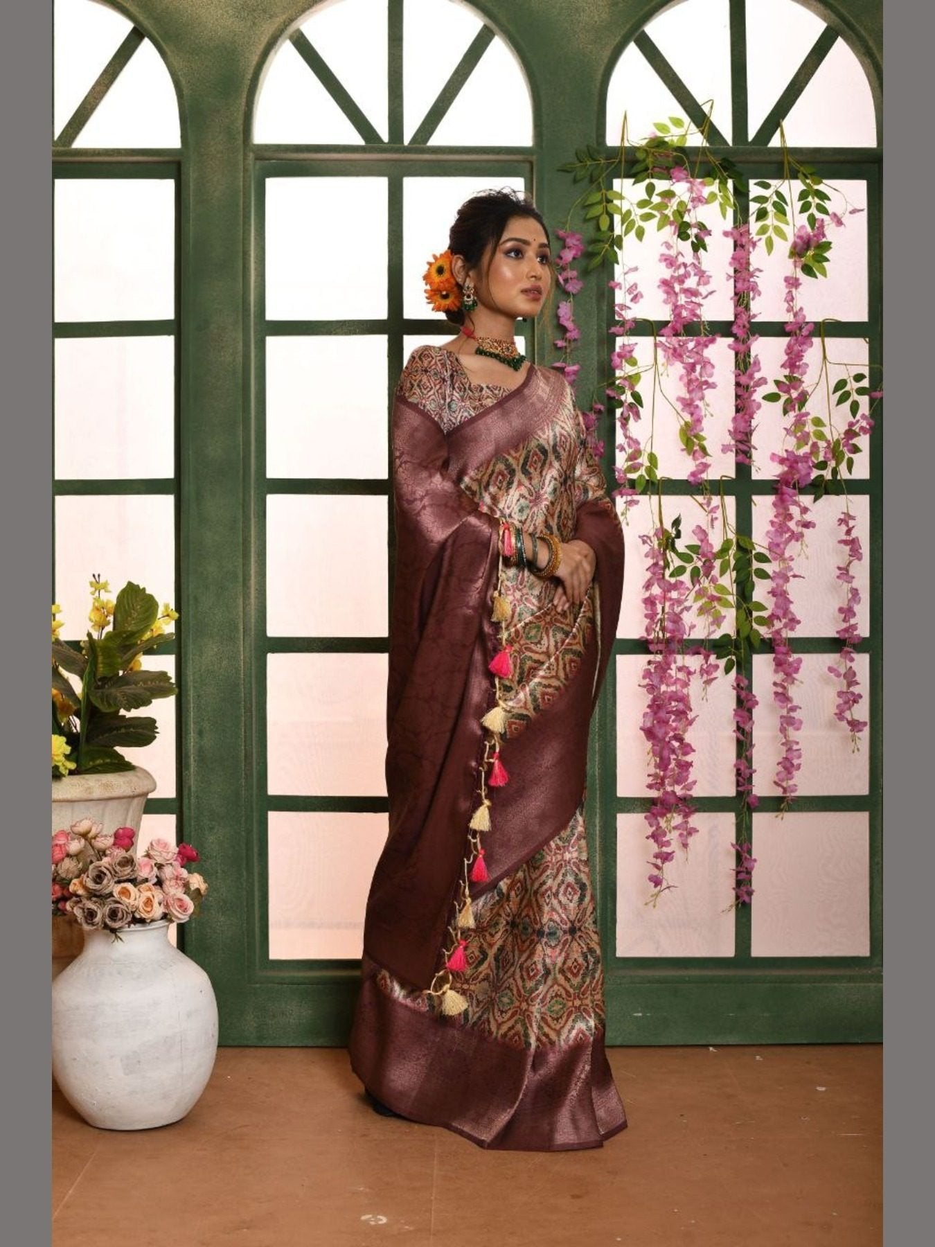 Silk Saree - fabric texture close-up