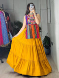Rayon Chaniya Choli with Mirror Work and Latkan Dori Lehenga for women | Snyvia