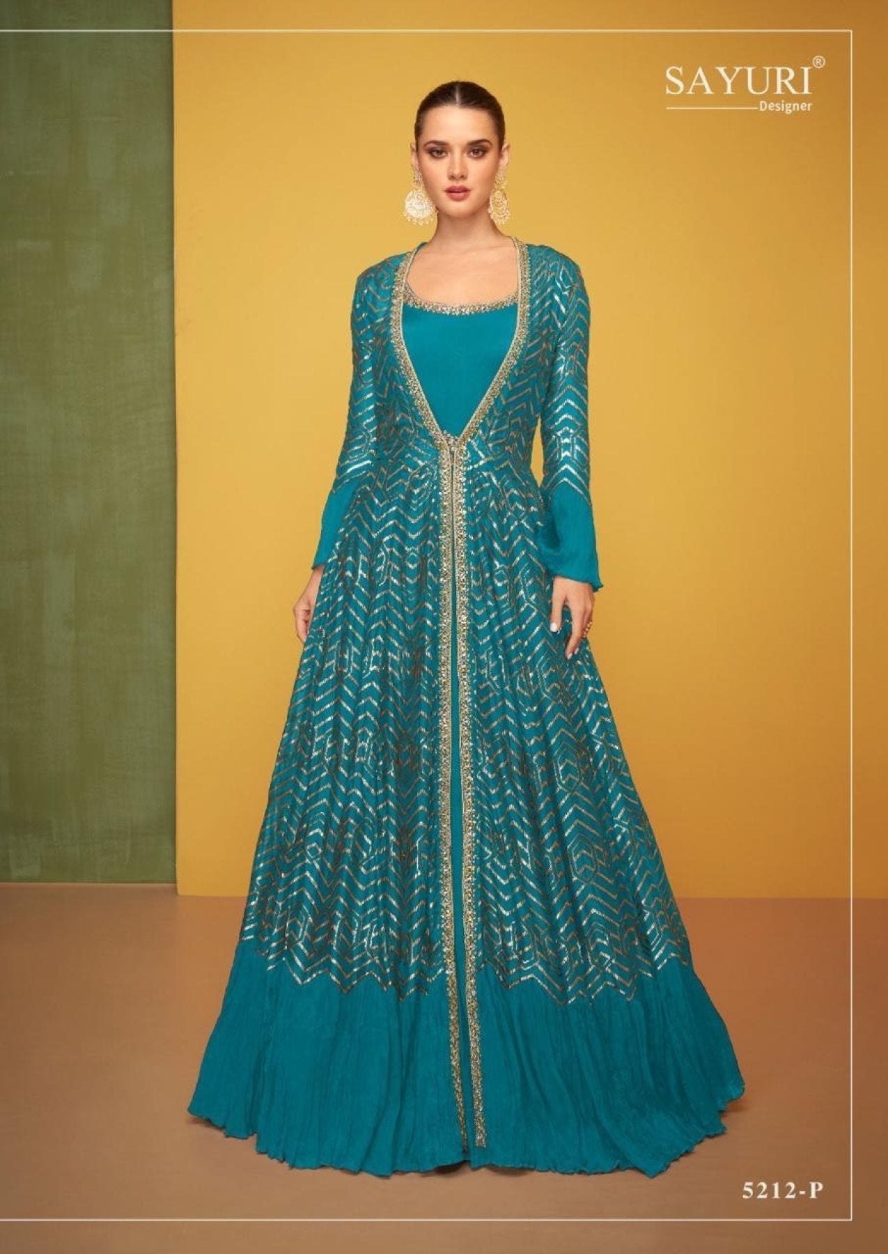 Zenvique Silk Embroidered Lehenga Set with Net Dupatta for Wedding Wear front view