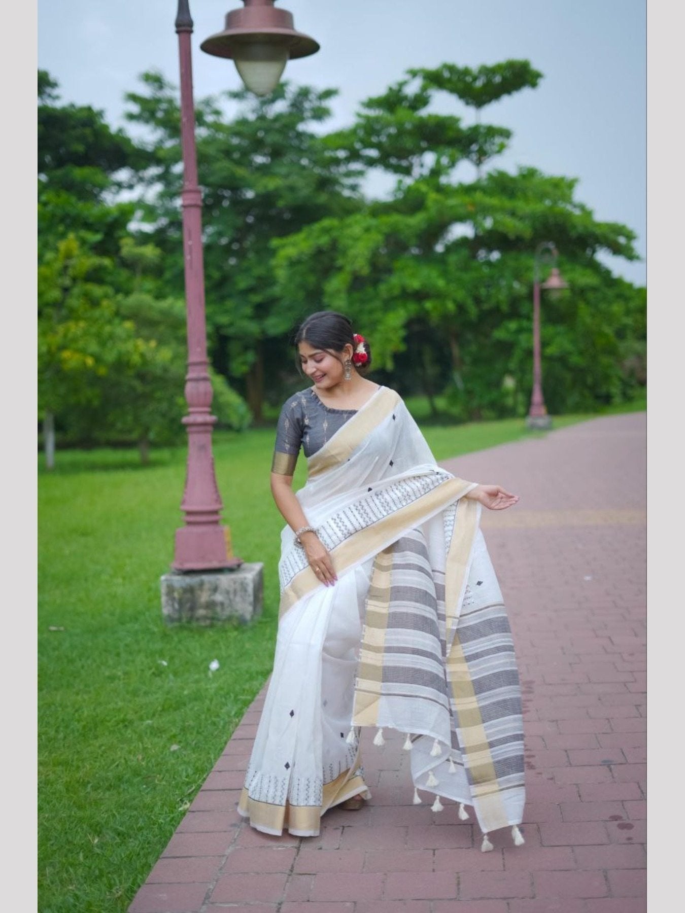 Cotton Saree - back view
