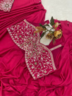 Pink Saree - styling and accessories view