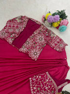 Pink Saree - full-length drape