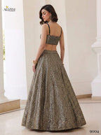 Lehenga Choli for Festive Wear blouse and dupatta detail