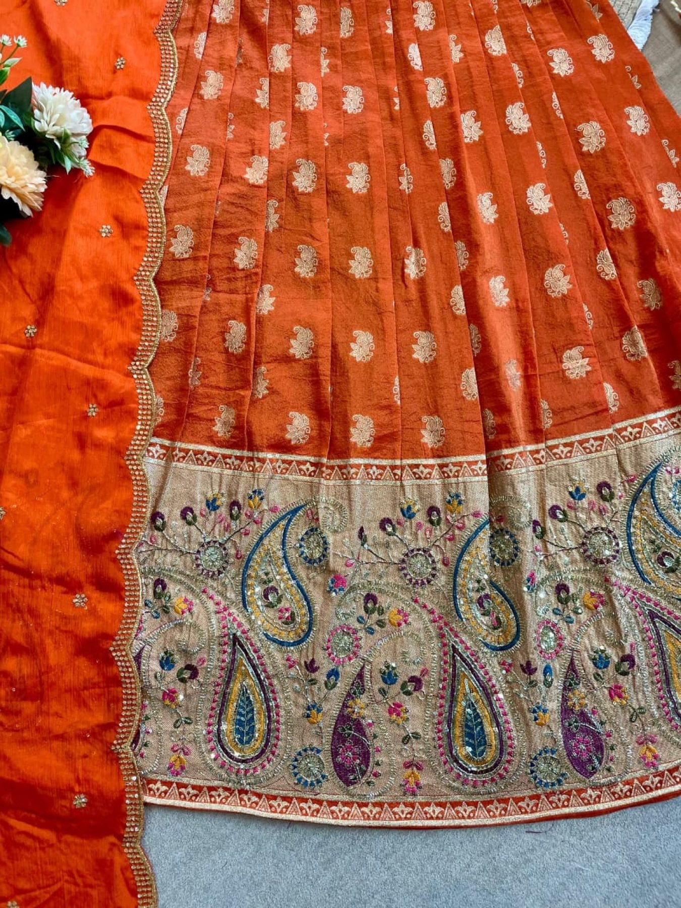 Durable Mother Daughter Matching Lehenga Choli Combo Set colour variant view