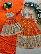 Durable Mother Daughter Matching Lehenga Choli Combo Set styling view