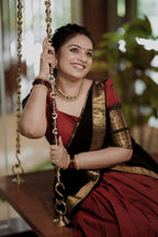 Half Saree Lehenga with Kanchi Cotton for Traditional Wear styling view