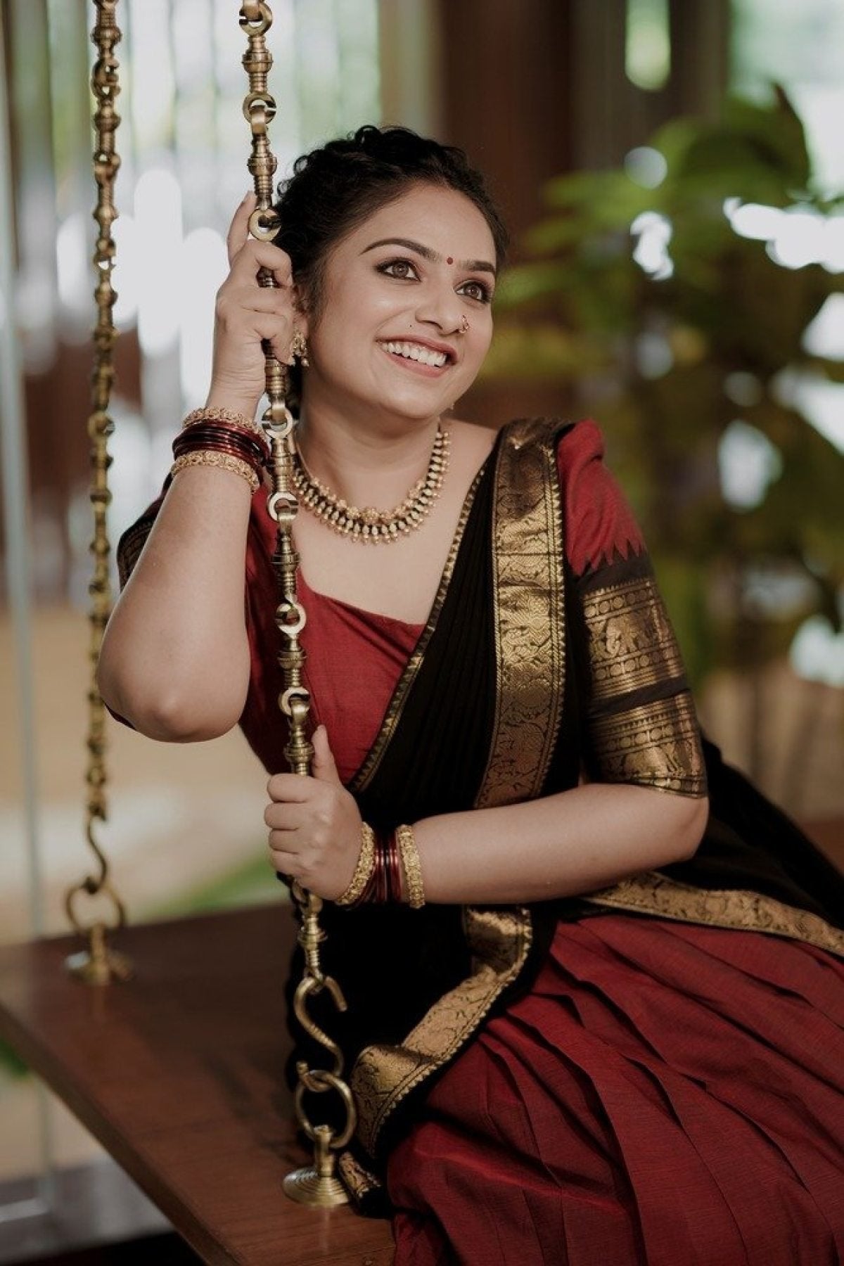 Half Saree Lehenga with Kanchi Cotton for Traditional Wear styling view