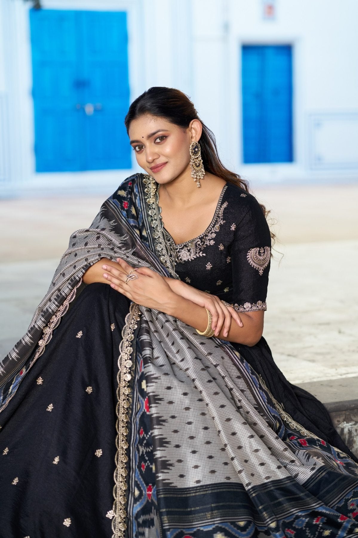 Remarkable Wedding Wear Lehenga Set with Embroidered Blouse and Dupatta colour variant view