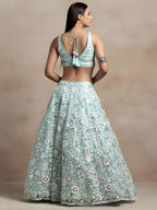 Soft Net Bridal Lehenga fabric texture detail