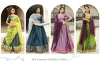 Silk Lehenga with Weaving Border and Zari Work for Bridal Functions back view