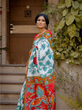 Linen Saree for women - full front view | Snyvia