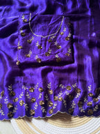 Chiffon Saree - side drape view