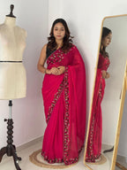 Chiffon Saree - fabric texture close-up