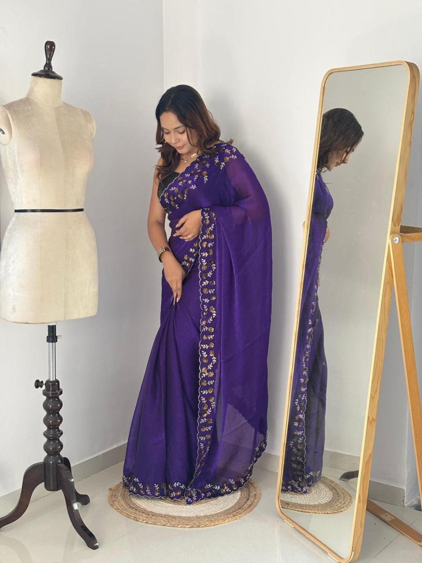Chiffon Saree - styling and accessories view
