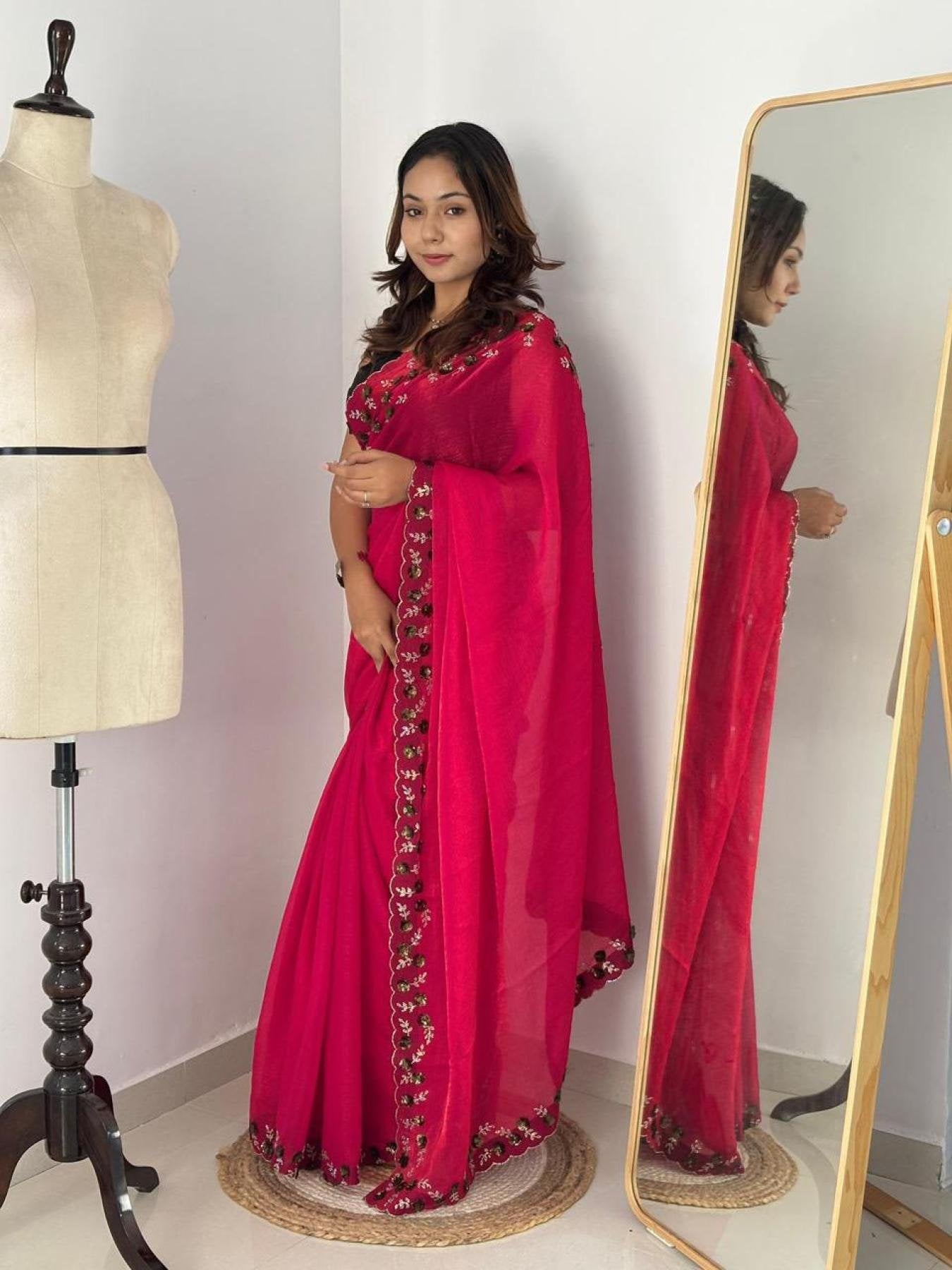 Chiffon Saree - full-length drape