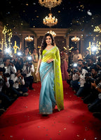 Linen Saree - drape and pallu detail