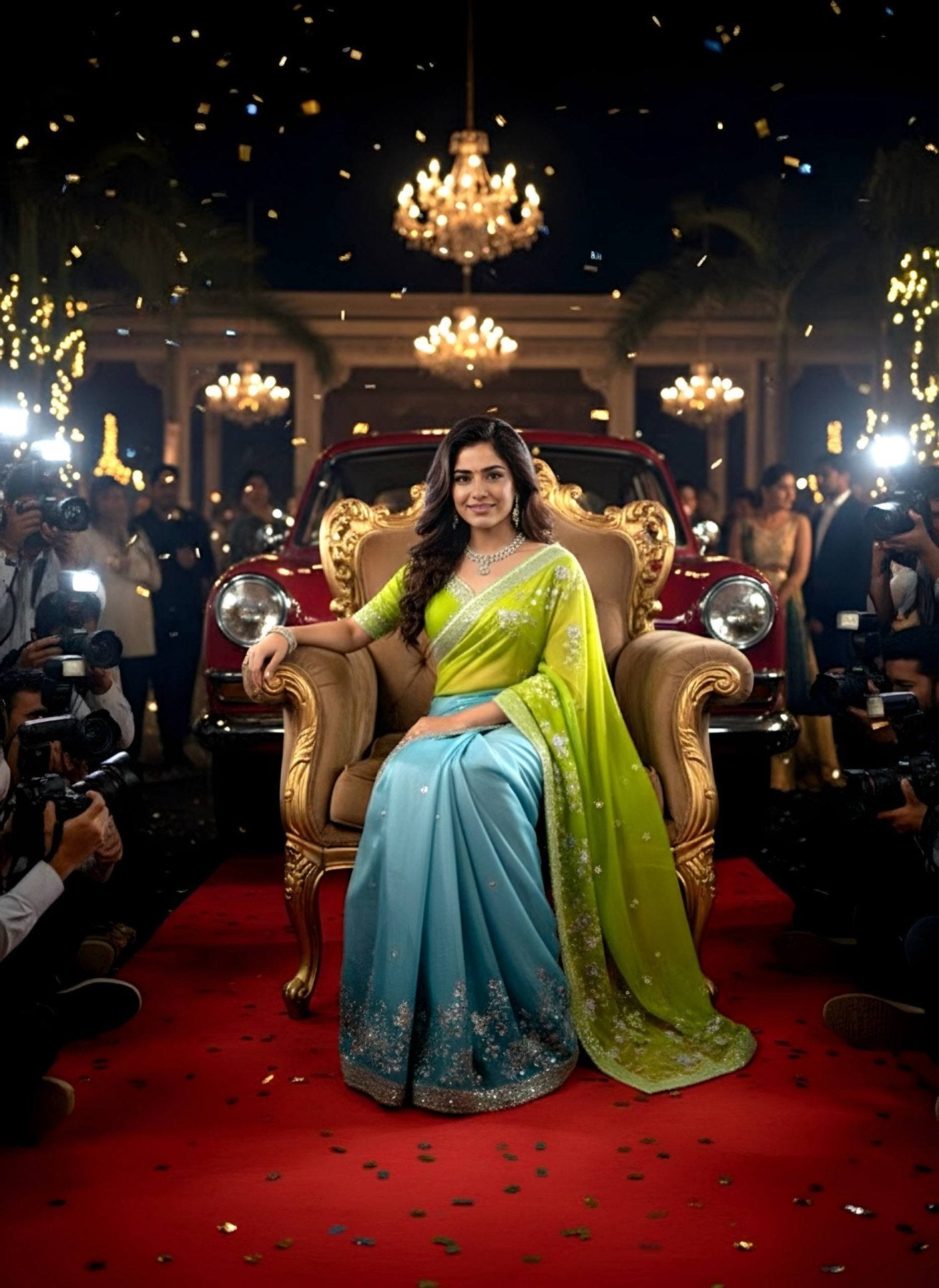 Linen Saree - blouse and border close-up
