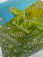 Linen Saree - fabric texture close-up