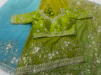 Linen Saree - Embroidery pallu design detail