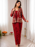 Red Silk Lehenga for women - full front view | Snyvia