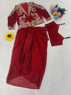 Red Silk Lehenga - styling and accessories view