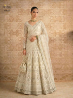 Butterfly Net Lehenga Choli with Banglori Silk Inner for Bridal Wear colour variant view