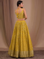 Georgette Lehenga Choli with Zari and Multiple Sequins Embroidery Work colour variant view