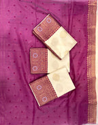 Gold Silk Saree - Zari back view