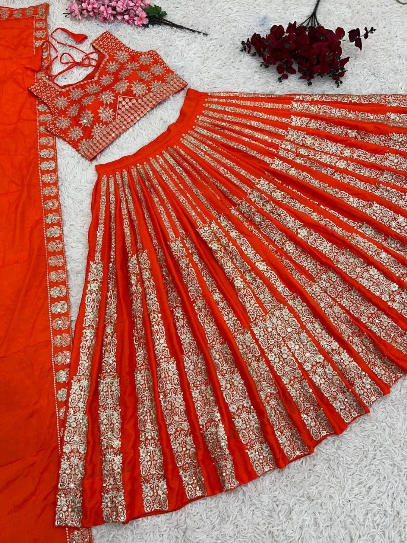 Chinnon Lehenga with Embroidery Wedding Ready Elegance detailed view