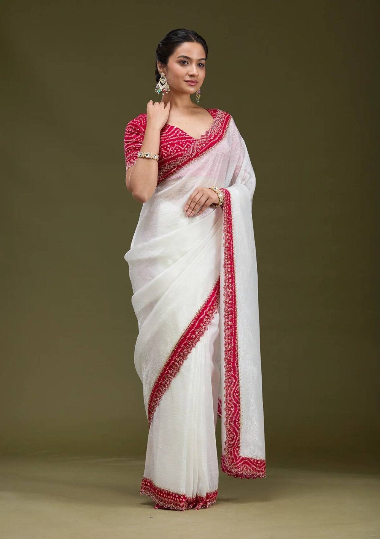 Gold Tissue Saree - drape and pallu detail