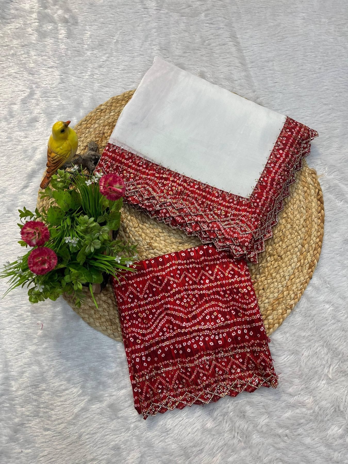 Gold Tissue Saree - styling and accessories view