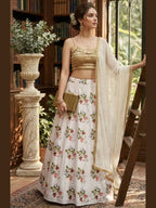 Floral Digital Print Tapeta Silk Lehenga Choli with Georgette Dupatta for women | Snyvia