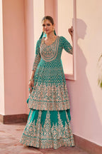 Zenvique Georgette Lehenga Suit From The Alika Catalog colour variant view