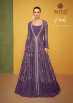 Blue Zenvique Silk Embroidered Lehenga Set with Net Dupatta for Wedding Wear embroidery close-up