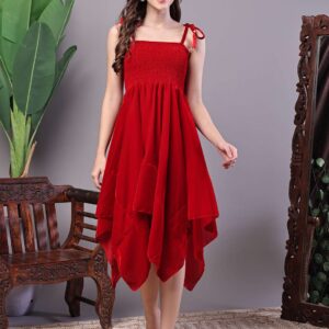 Women's Black Velvet Solid Printed Shirt Midi Dress with Belt